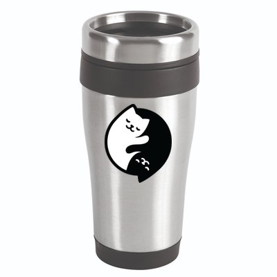 Cat Yin And Yang Cute 16oz Travel Tumbler