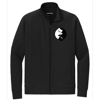 Cat Yin And Yang Cute Stretch Full-Zip Cadet Jacket