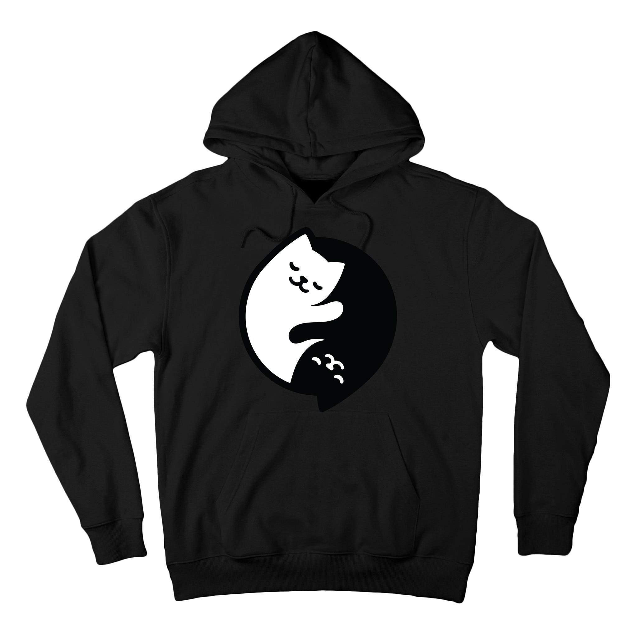 Cat Yin And Yang Cute Tall Hoodie