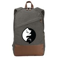 Cat Yin And Yang Cute Cotton Canvas Backpack