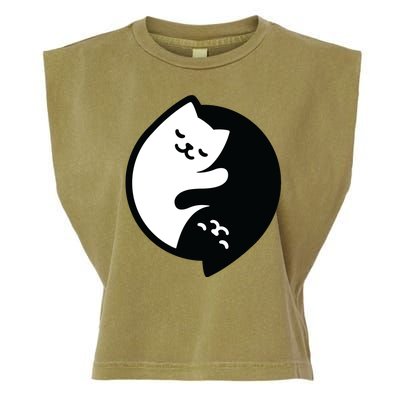 Cat Yin And Yang Cute Garment-Dyed Women's Muscle Tee