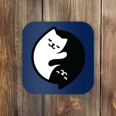 Cat Yin And Yang Cute Coaster