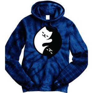 Cat Yin And Yang Cute Tie Dye Hoodie