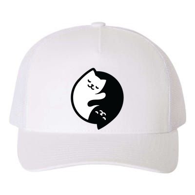 Cat Yin And Yang Cute Yupoong Adult 5-Panel Trucker Hat