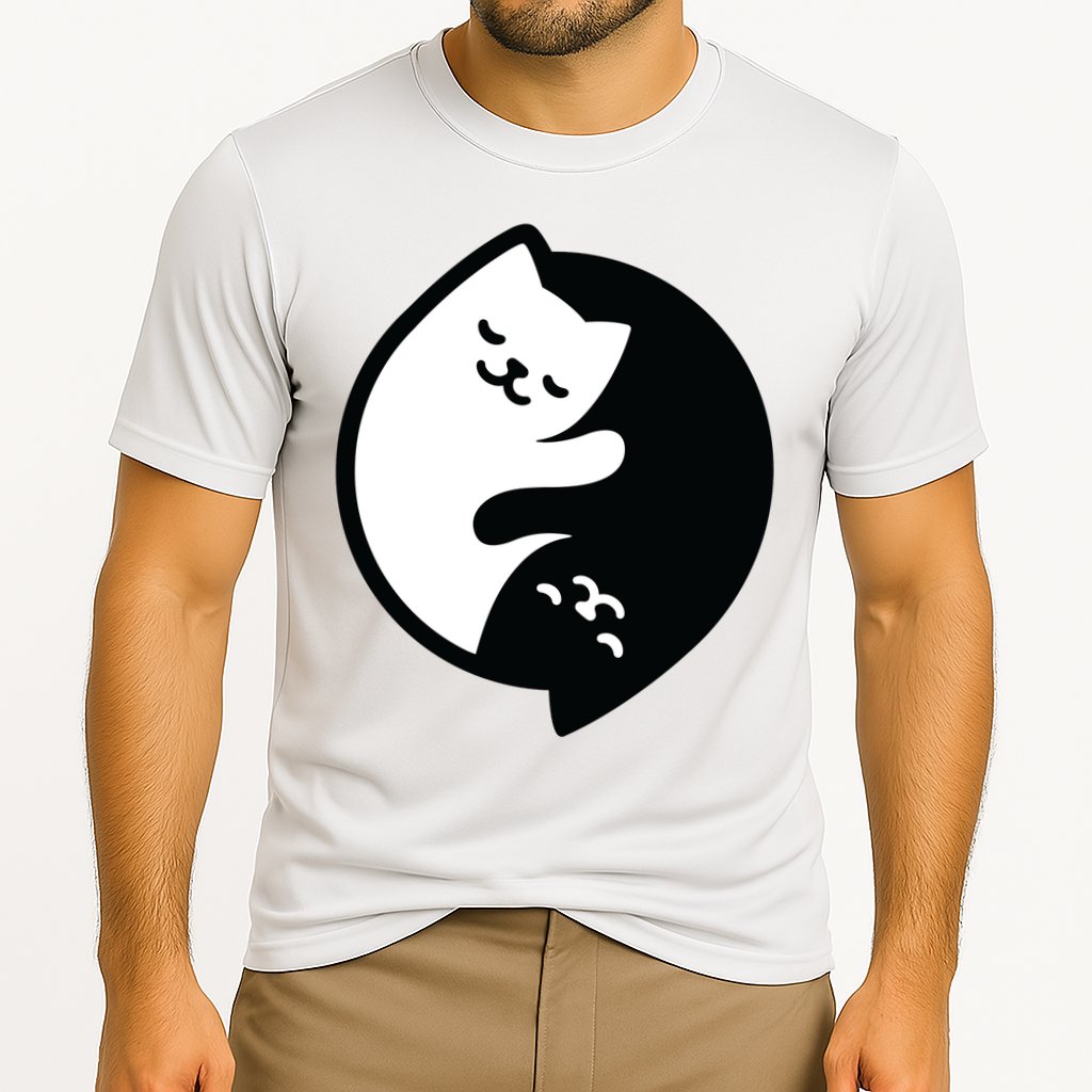 Cat Yin And Yang Cute Performance Shirt