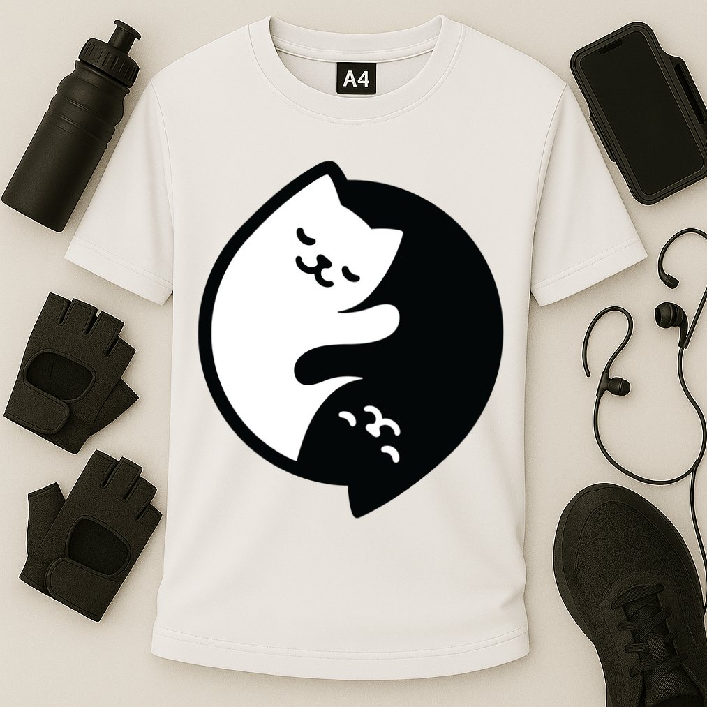 Cat Yin And Yang Cute Performance Shirt
