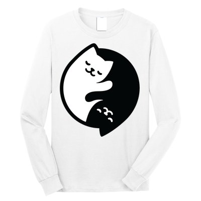 Cat Yin And Yang Cute Long Sleeve Shirt
