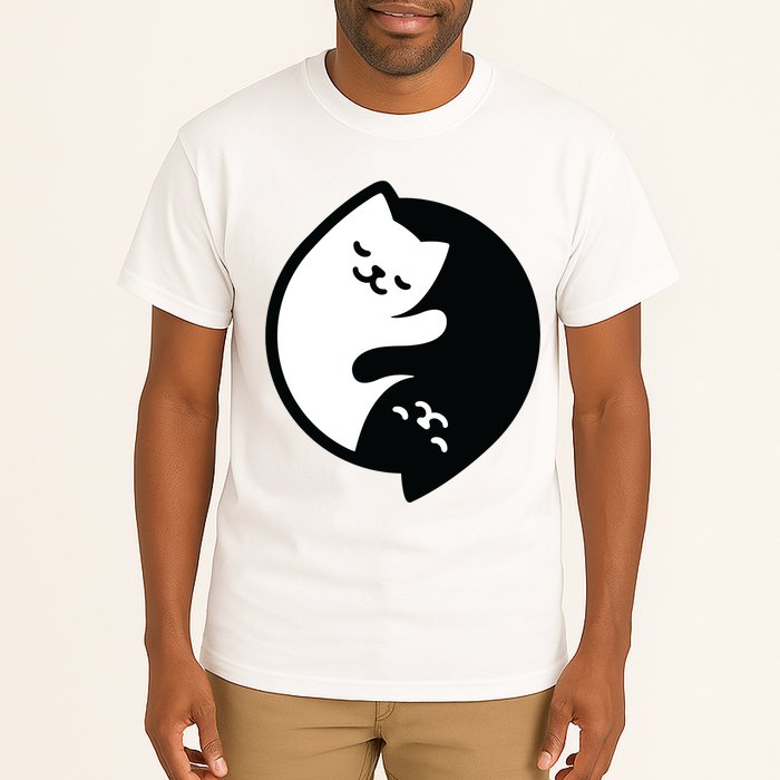 Cat Yin And Yang Cute Tall T-Shirt