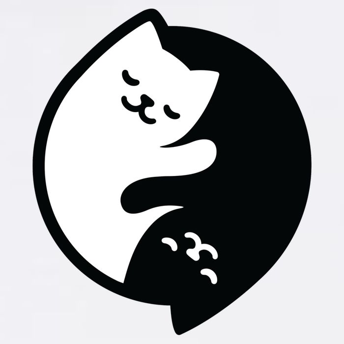 Cat Yin And Yang Cute Tall T-Shirt