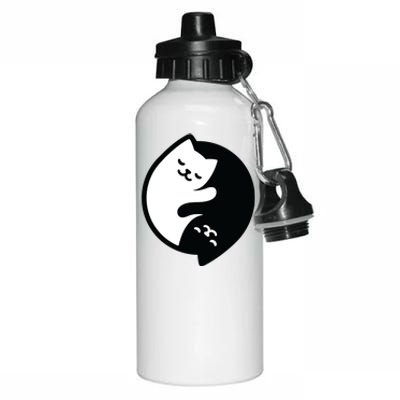 Cat Yin And Yang Cute Aluminum Water Bottle