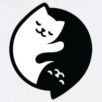 Cat Yin And Yang Cute Flatbill Hat