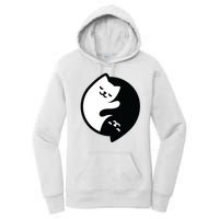 Cat Yin And Yang Cute Women's Pullover Hoodie