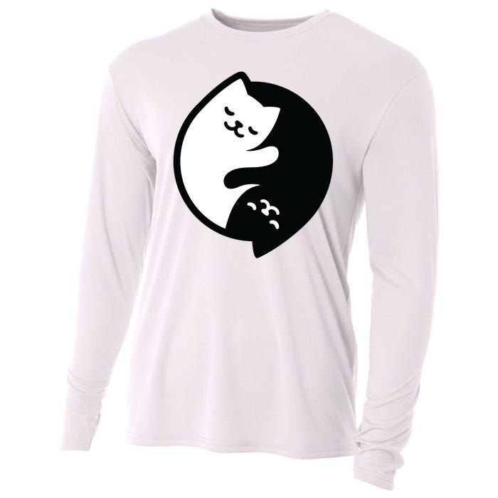 Cat Yin And Yang Cute Cooling Performance Long Sleeve Crew