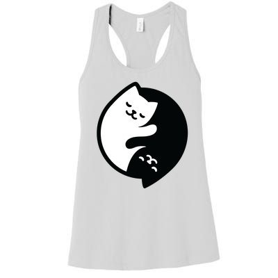 Cat Yin And Yang Cute Women's Racerback Tank