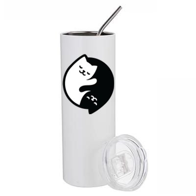 Cat Yin And Yang Cute Stainless Steel Tumbler