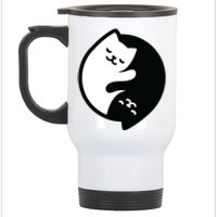 Cat Yin And Yang Cute Stainless Steel Travel Mug