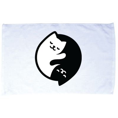 Cat Yin And Yang Cute Microfiber Hand Towel