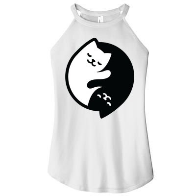 Cat Yin And Yang Cute Women's Perfect Tri Rocker Tank