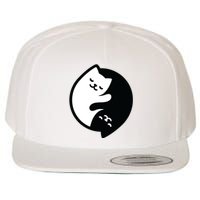 Cat Yin And Yang Cute Wool Snapback Cap