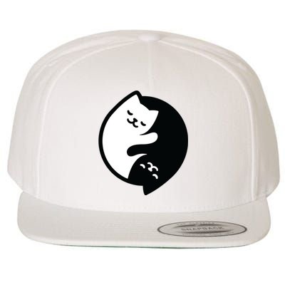 Cat Yin And Yang Cute Wool Snapback Cap