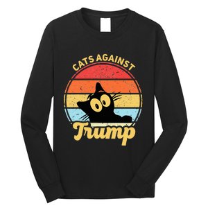 Cats Against Trump Funny Anti Trump 2020 Election Funny Cat Long Sleeve Shirt