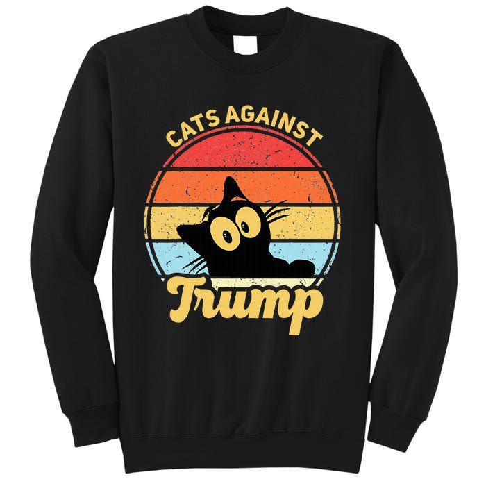 Cats Against Trump Funny Anti Trump 2020 Election Funny Cat Sweatshirt