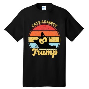 Cats Against Trump Funny Anti Trump 2020 Election Funny Cat Tall T-Shirt