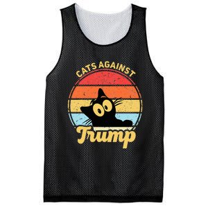 Cats Against Trump Funny Anti Trump 2020 Election Funny Cat Mesh Reversible Basketball Jersey Tank