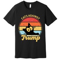 Cats Against Trump Funny Anti Trump 2020 Election Funny Cat Premium T-Shirt