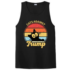 Cats Against Trump Funny Anti Trump 2020 Election Funny Cat PosiCharge Competitor Tank