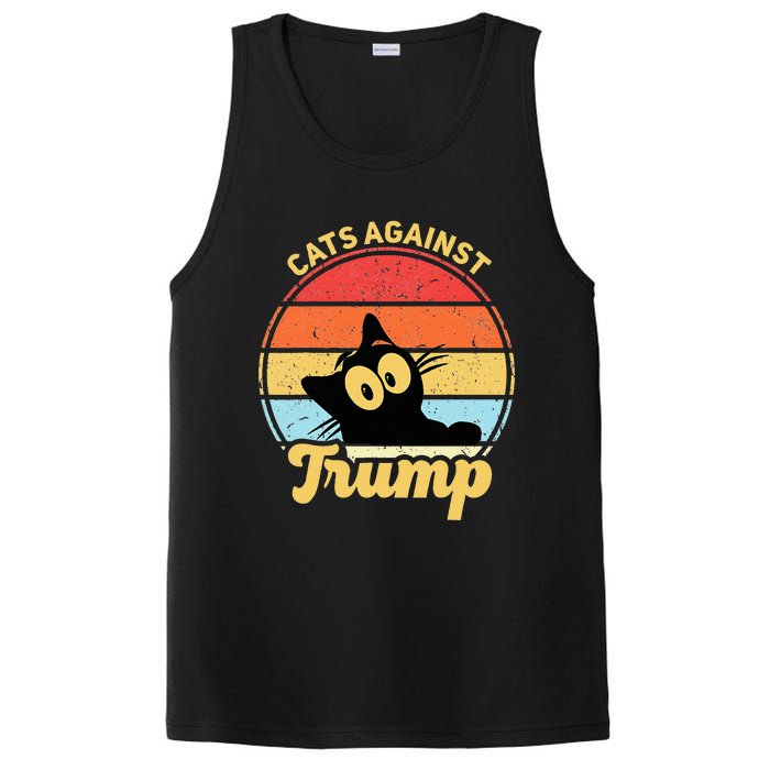 Cats Against Trump Funny Anti Trump 2020 Election Funny Cat PosiCharge Competitor Tank