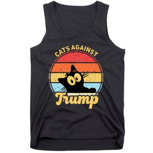 Cats Against Trump Funny Anti Trump 2020 Election Funny Cat Tank Top