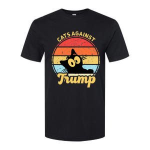 Cats Against Trump Funny Anti Trump 2020 Election Funny Cat Softstyle CVC T-Shirt