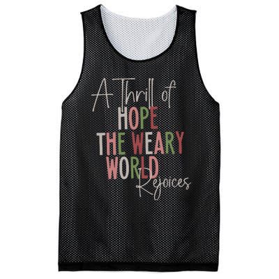 Christmas A Thrill Of Hope The Weary World Rejoices Xmas Mesh Reversible Basketball Jersey Tank