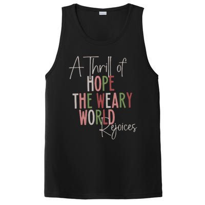 Christmas A Thrill Of Hope The Weary World Rejoices Xmas PosiCharge Competitor Tank