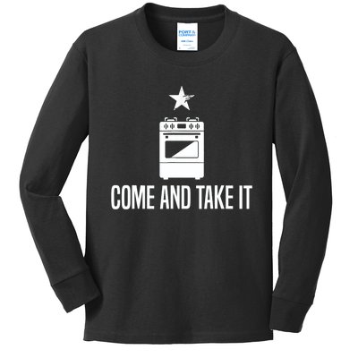 Come And Take It President Joe Biden Ban On Gas Stoves Kids Long Sleeve Shirt