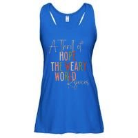 Christmas A Thrill Of Hope The Weary World Rejoices Xmas Ladies Essential Flowy Tank