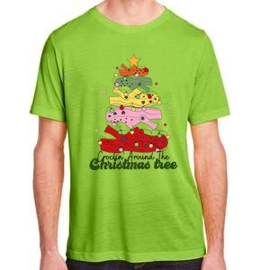 Crockin Around The Christmas Tree Crocking Around Adult ChromaSoft Performance T-Shirt