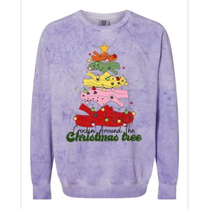 Crockin Around The Christmas Tree Crocking Around Colorblast Crewneck Sweatshirt