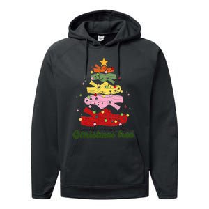 Crockin Around The Christmas Tree Crocking Around Performance Fleece Hoodie