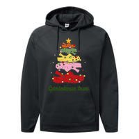 Crockin Around The Christmas Tree Crocking Around Performance Fleece Hoodie