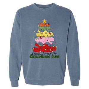 Crockin Around The Christmas Tree Crocking Around Garment-Dyed Sweatshirt