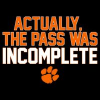 Clemson Actually The Pass Was Incomplete Bucket Hat