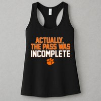 Clemson Actually The Pass Was Incomplete Womens Tank Top