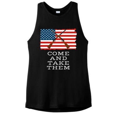 Come And Take It 2nd Amendment Gun Rights I Will Not Comply Ladies PosiCharge Tri-Blend Wicking Tank