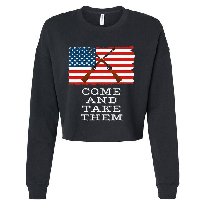 Come And Take It 2nd Amendment Gun Rights I Will Not Comply Cropped Pullover Crew