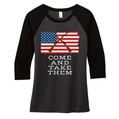 Come And Take It 2nd Amendment Gun Rights I Will Not Comply Women's Tri-Blend 3/4-Sleeve Raglan Shirt