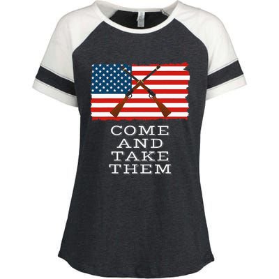 Come And Take It 2nd Amendment Gun Rights I Will Not Comply Enza Ladies Jersey Colorblock Tee