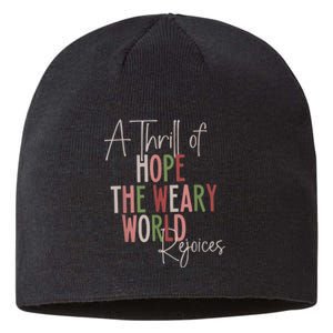 Christmas A Thrill Of Hope The Weary World Rejoices Xmas Sustainable Beanie