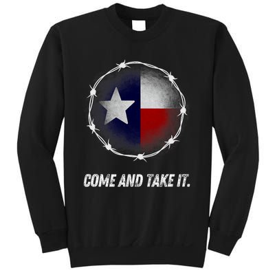 Come And Take It Texas Flag Barbed Wire Patriotic Usa Sweatshirt